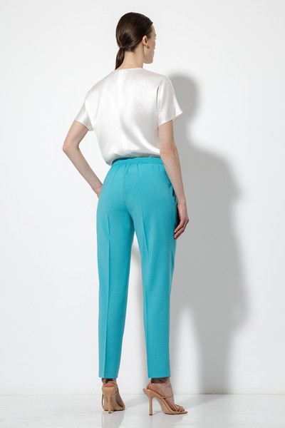 Зауженные брюки VASSA&Co, пол женский, цвет голубой, фото №6