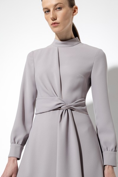 Платье с узлом VASSA&Co, пол женский, цвет бежевый, фото №2