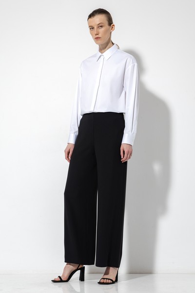 Брюки со съемной баской VASSA&Co, пол женский, цвет черный, фото №2