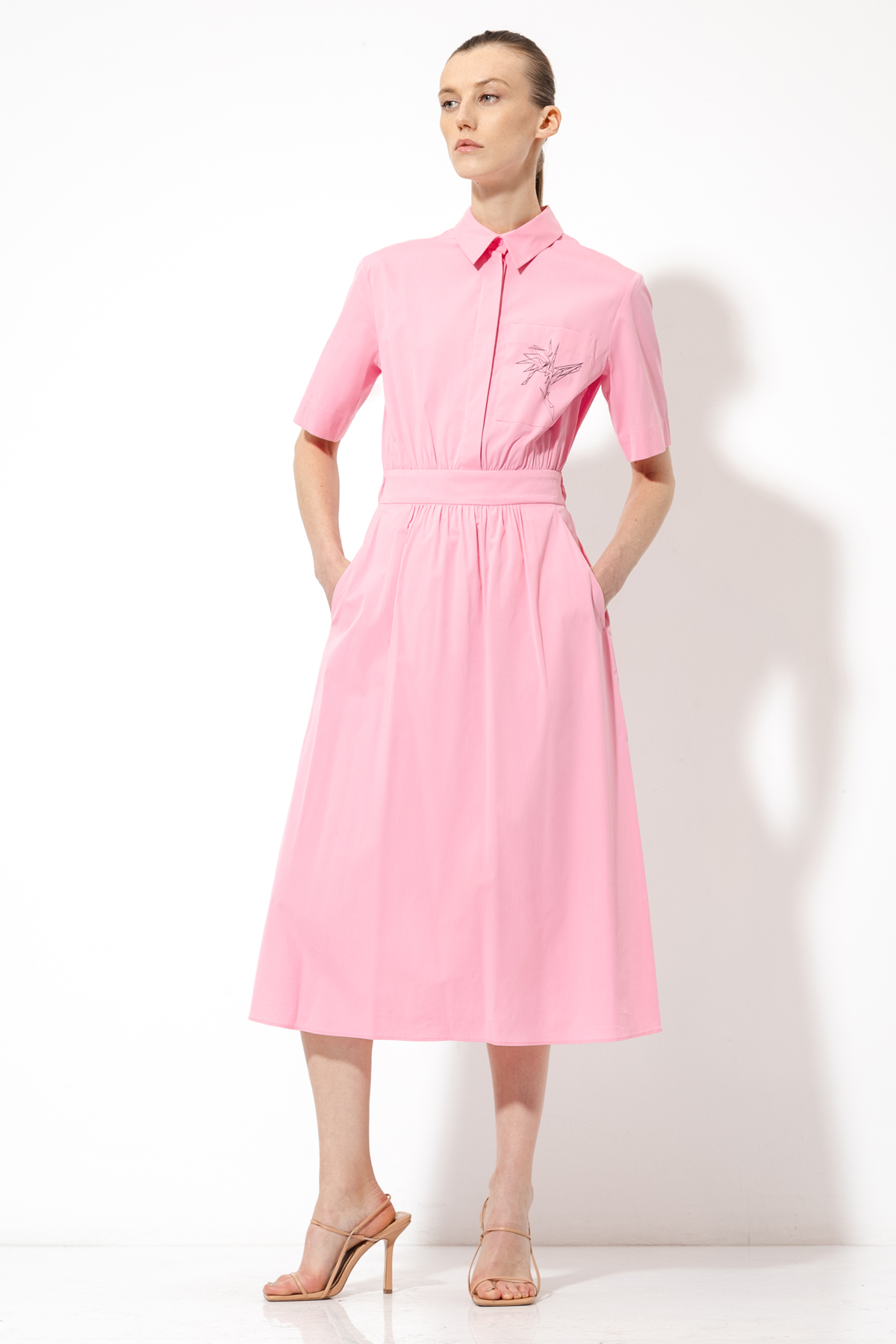 Платье с принтом VASSA&Co, пол женский, цвет розовый, фото №2