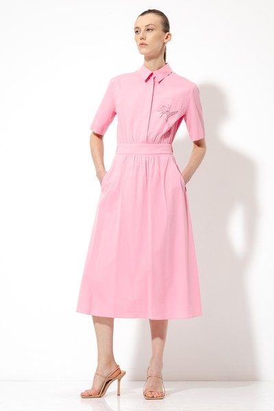 Платье с принтом VASSA&Co, пол женский, цвет розовый, фото №2