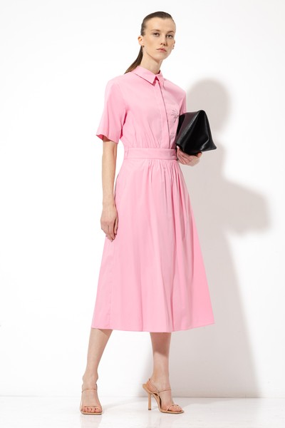 Платье с принтом VASSA&Co, пол женский, цвет розовый, фото №4