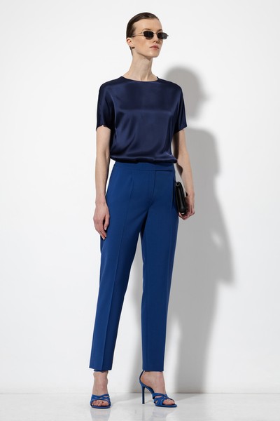 Зауженные брюки VASSA&Co, пол женский, цвет синий, фото №3