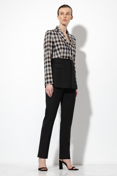 Однобортный жакет VASSA&Co, пол женский, цвет серый, фото №6