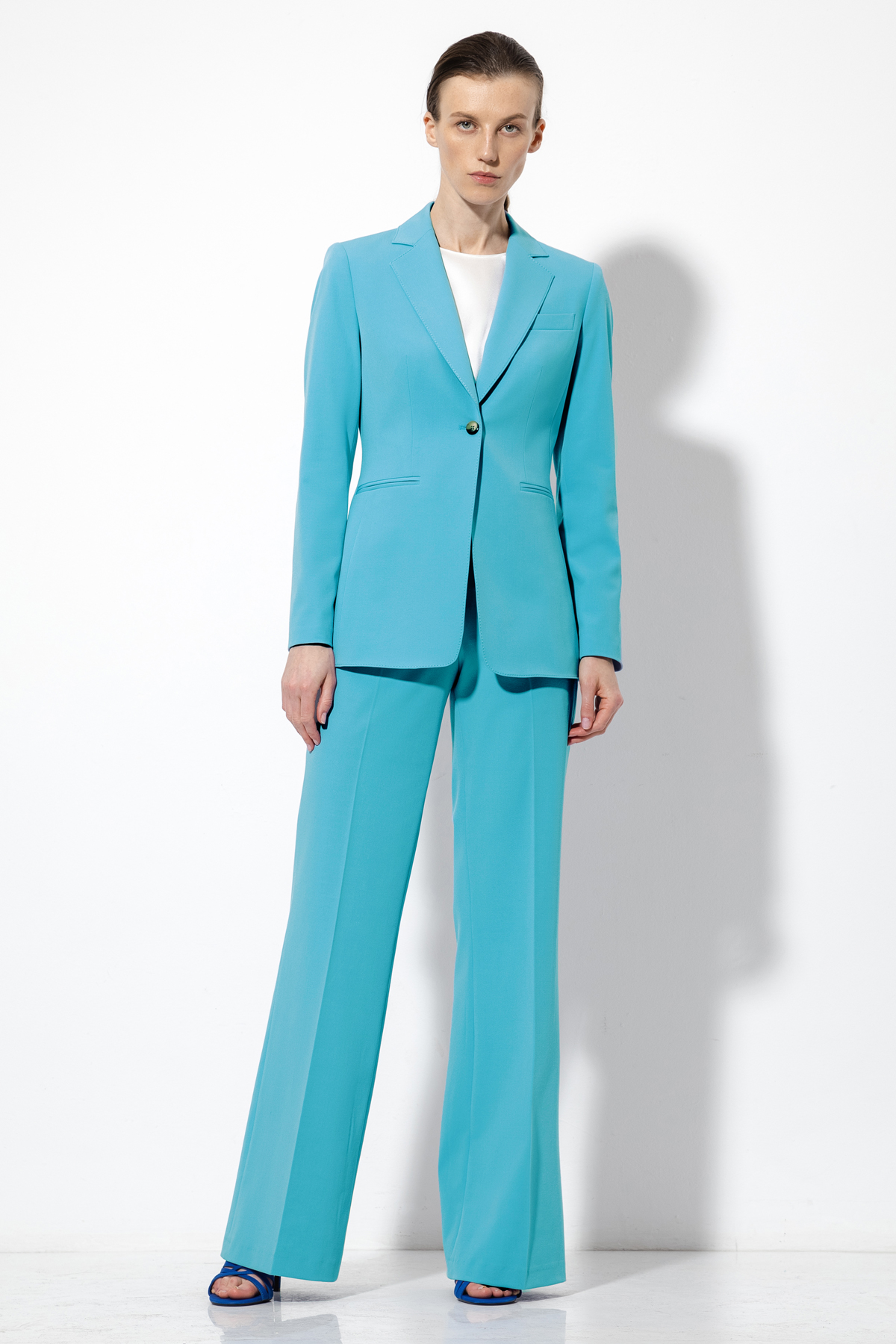 Жакет VASSA&Co, пол женский, цвет голубой, фото №3