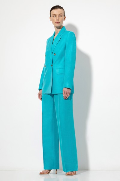 Жакет VASSA&Co, пол женский, цвет голубой, фото №2