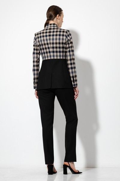 Однобортный жакет VASSA&Co, пол женский, цвет серый, фото №14