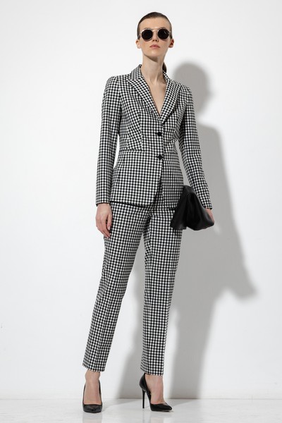 Брюки в клетку VASSA&Co, пол female, цвет black, фото №2