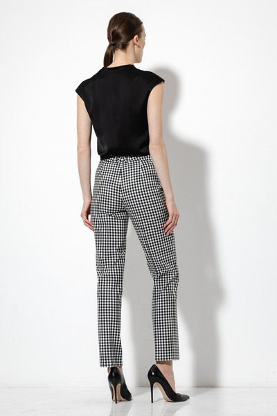 Брюки в клетку VASSA&Co, пол female, цвет black, фото №3