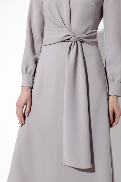 Платье с узлом VASSA&Co, пол женский, цвет бежевый, фото №3