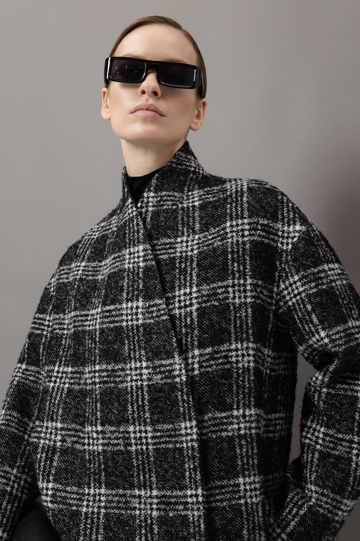 Пальто-кокон VASSA&Co, пол женский, цвет черный, фото №5