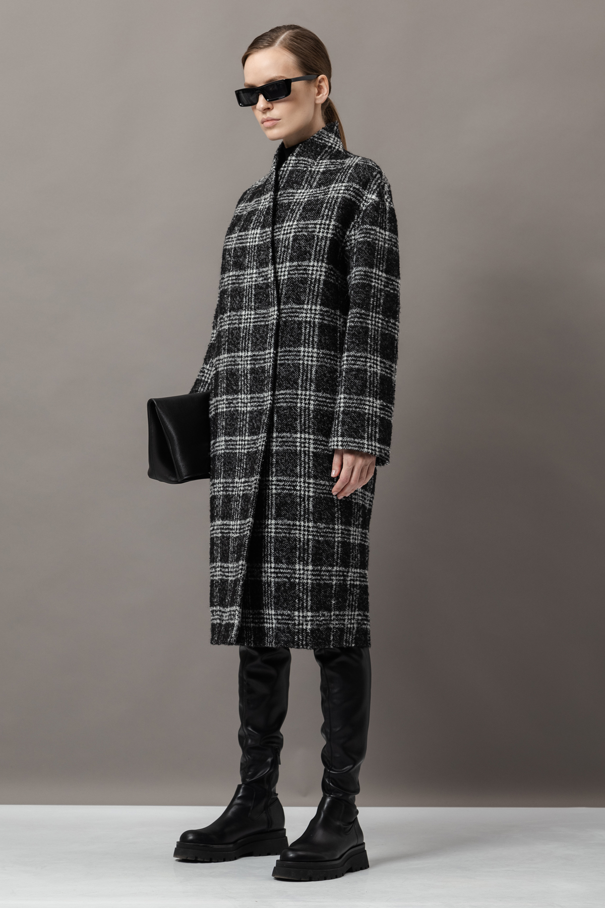 Пальто-кокон VASSA&Co, пол женский, цвет черный, фото №3