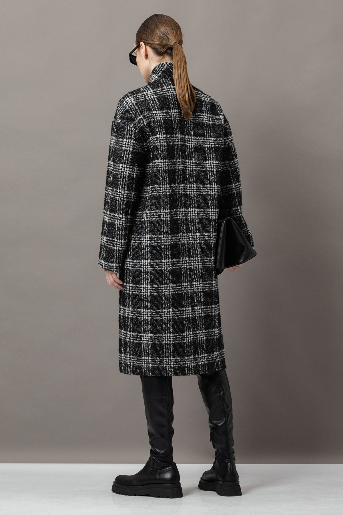 Пальто-кокон VASSA&Co, пол женский, цвет черный, фото №4