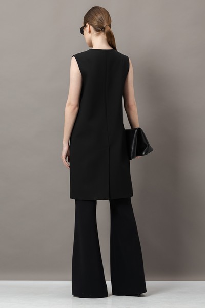 Удлиненный жилет VASSA&Co, пол женский, цвет черный, фото №5