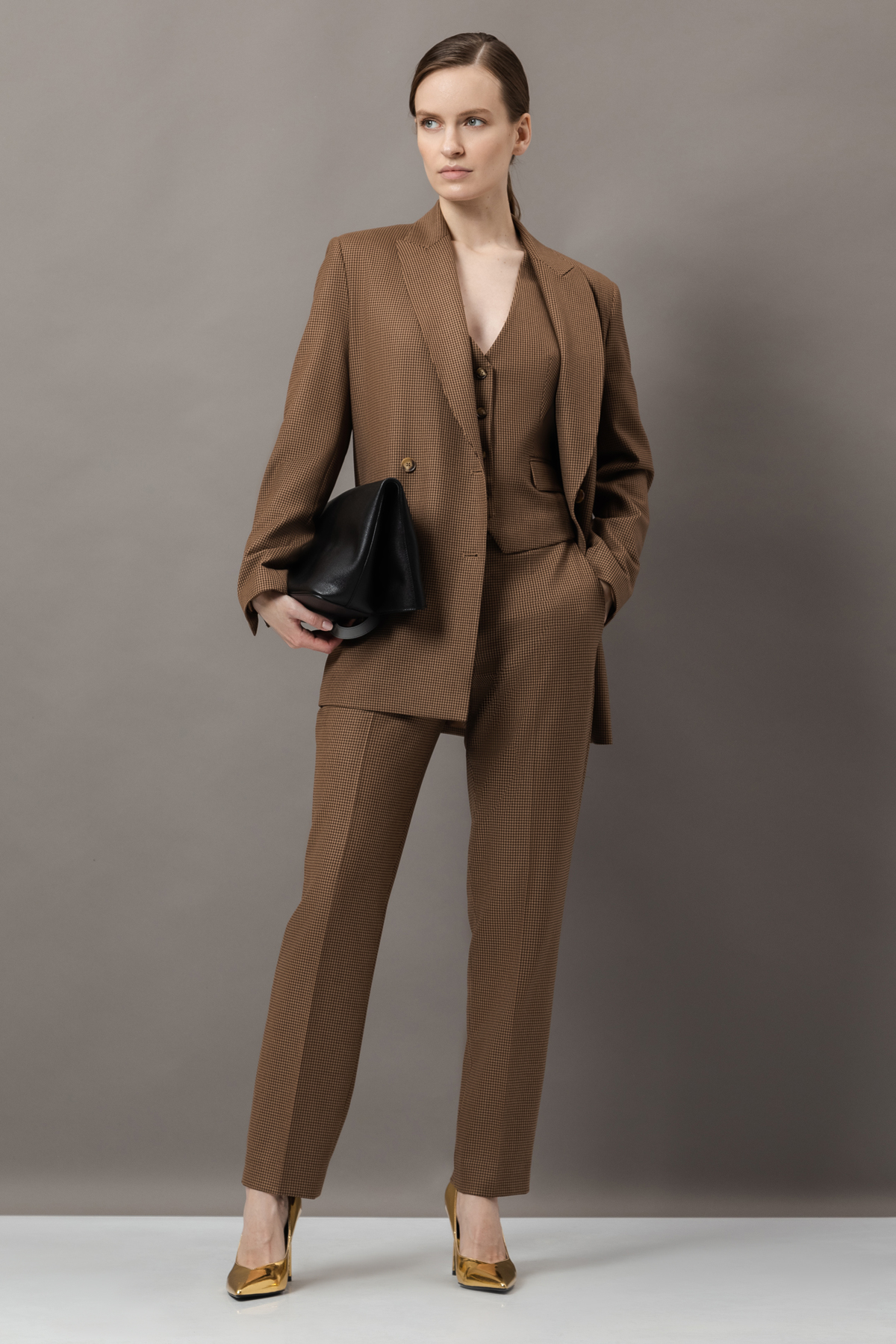 Жилет VASSA&Co, пол женский, цвет коричневый, фото №5