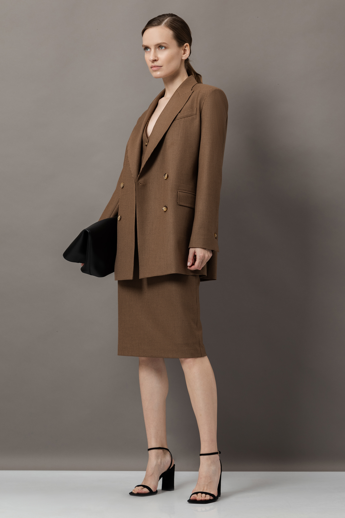 Юбка-карандаш VASSA&Co, пол женский, цвет коричневый, фото №5