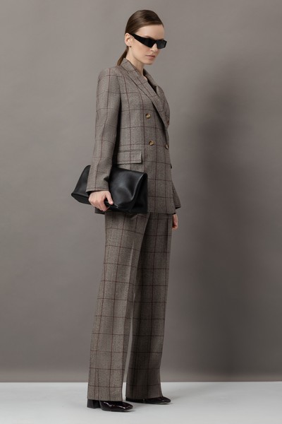 Брюки из шерсти VASSA&Co, пол женский, цвет серый, фото №3