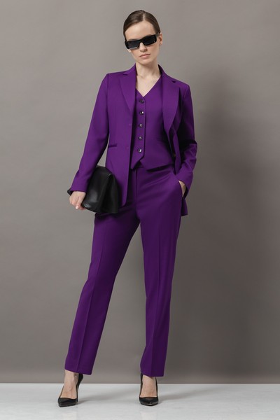 Жакет VASSA&Co, пол женский, цвет фиолетовый, фото №2