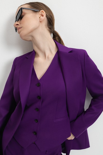 Жакет VASSA&Co, пол женский, цвет фиолетовый, фото №9