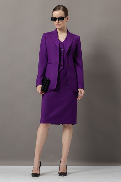 Жакет VASSA&Co, пол женский, цвет фиолетовый, фото №5