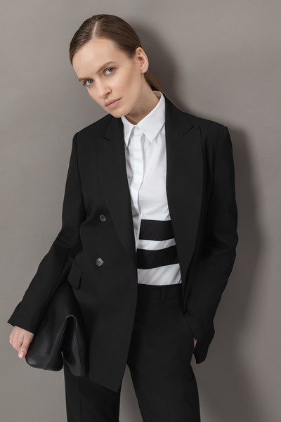 Блузка с графичным принтом VASSA&Co, пол женский, цвет белый, фото №5