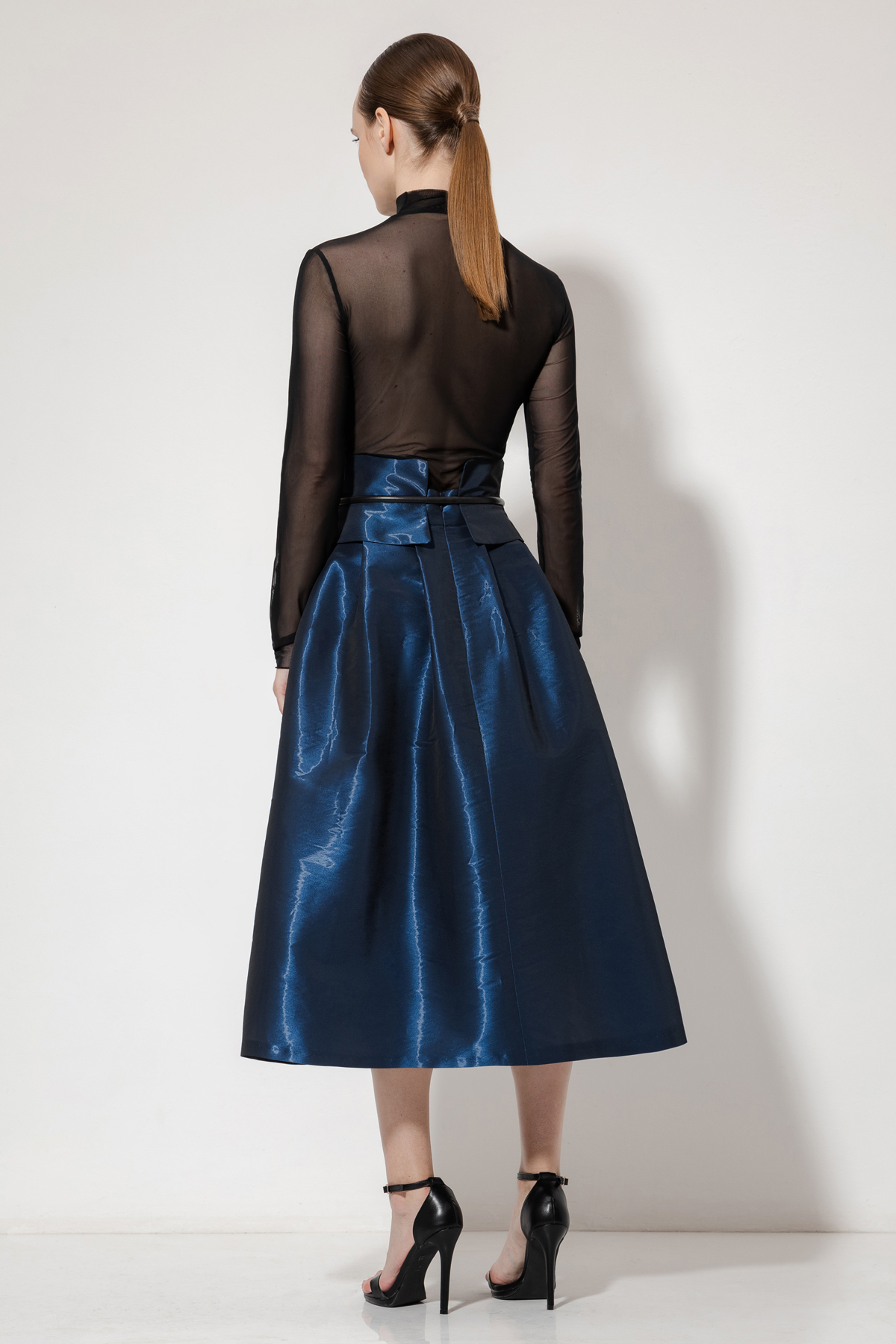 Юбка из нейлона VASSA&Co, пол женский, цвет синий, фото №3