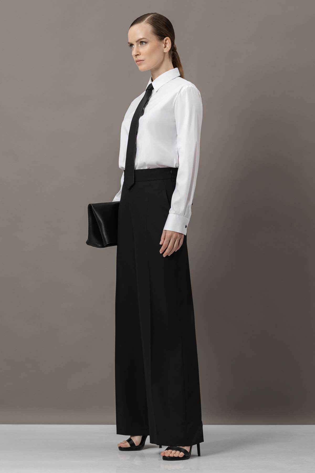 Брюки свободного кроя VASSA&Co, пол женский, цвет черный, фото №2