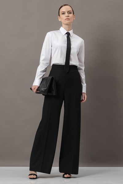 Брюки свободного кроя VASSA&Co, пол женский, цвет черный, фото №3