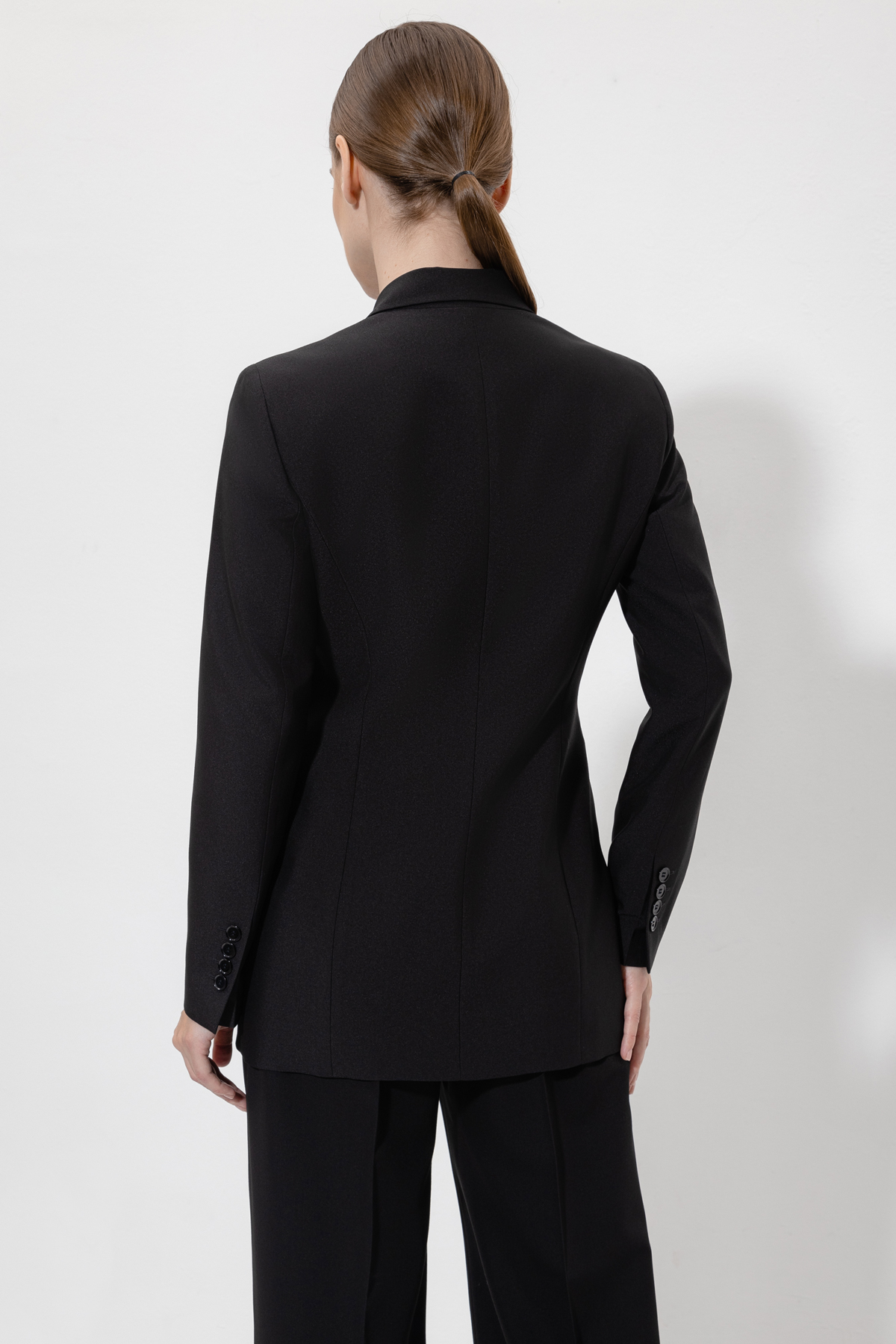Двубортный жакет VASSA&Co, пол женский, цвет черный, фото №5