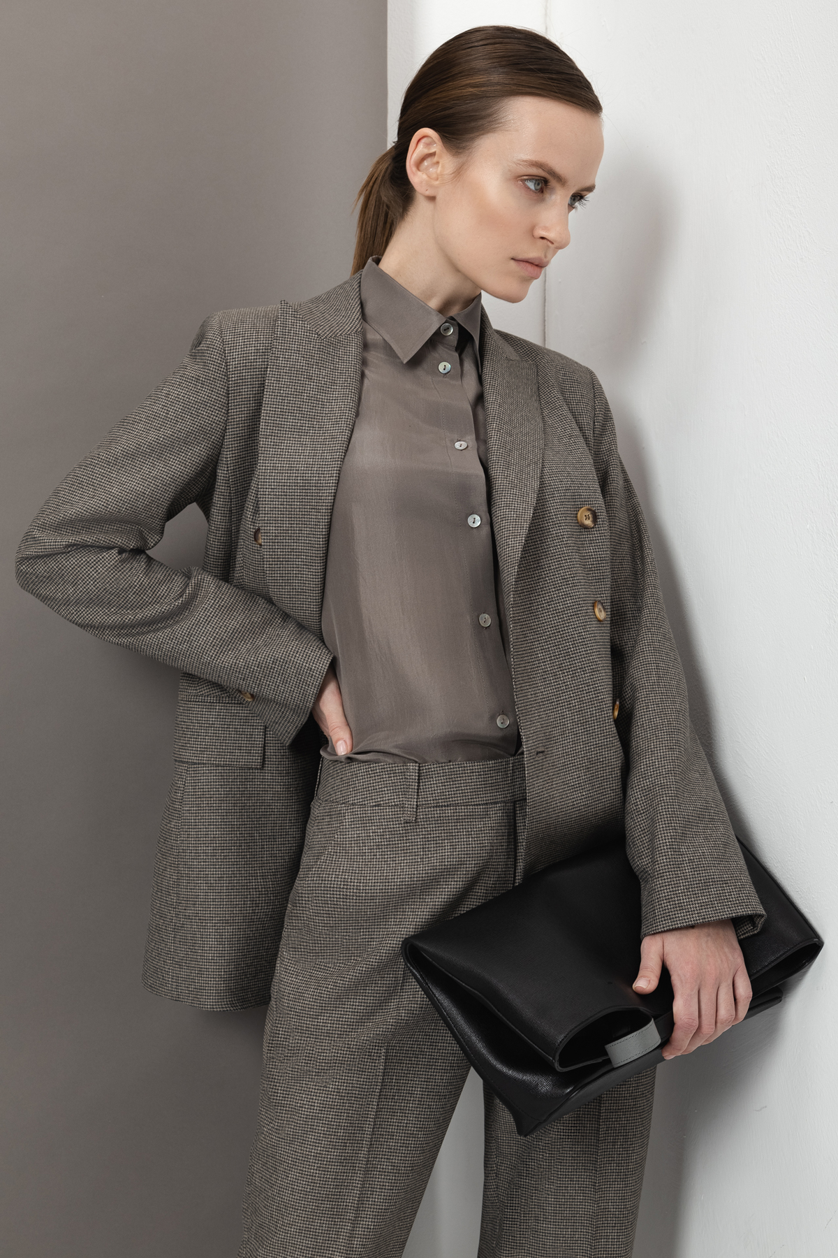 Двубортный жакет VASSA&Co, пол женский, цвет коричневый, фото №5