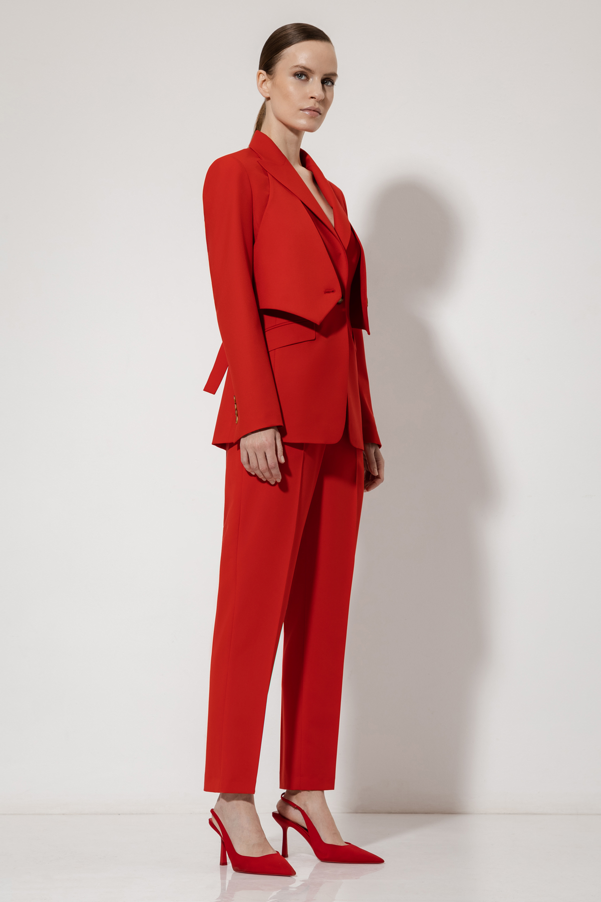 Жакет со съемной деталью VASSA&Co, пол женский, цвет красный, фото №2