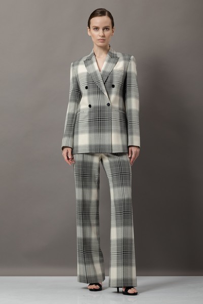 Брюки в крупную клетку VASSA&Co, пол женский, цвет черный, фото №2