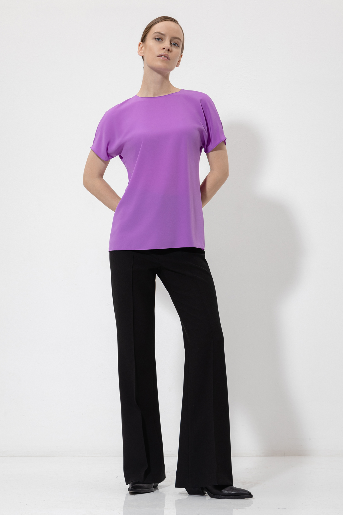 Блузка VASSA&Co, пол женский, цвет фиолетовый, фото №2