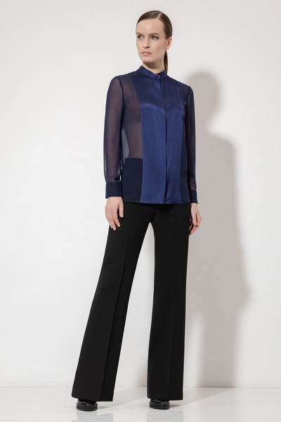 Блузка с прозрачной спинкой VASSA&Co, пол женский, цвет синий, фото №2