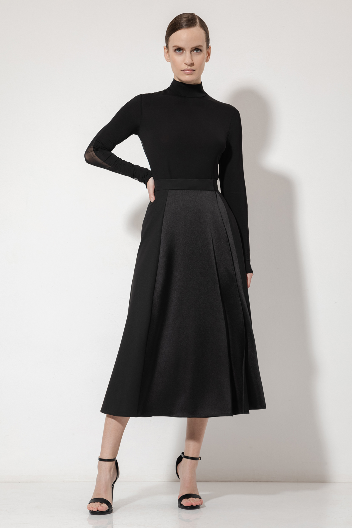 Юбка с разрезом VASSA&Co, пол женский, цвет черный, фото №2