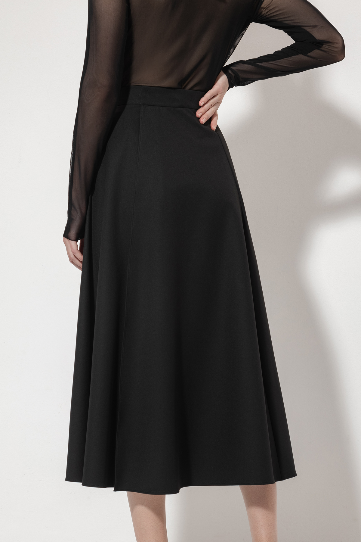Юбка с разрезом VASSA&Co, пол женский, цвет черный, фото №6
