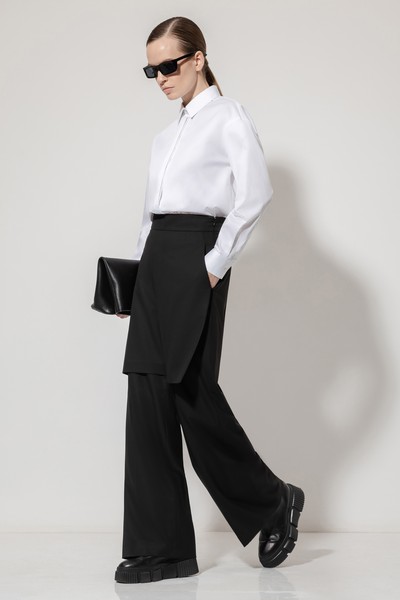 Дизайнерские брюки VASSA&Co, пол female, цвет black, фото №3