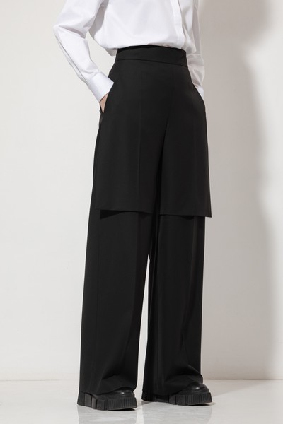 Дизайнерские брюки VASSA&Co, пол female, цвет black, фото №5