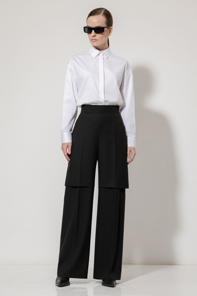 Дизайнерские брюки VASSA&Co, пол female, цвет black, фото №2