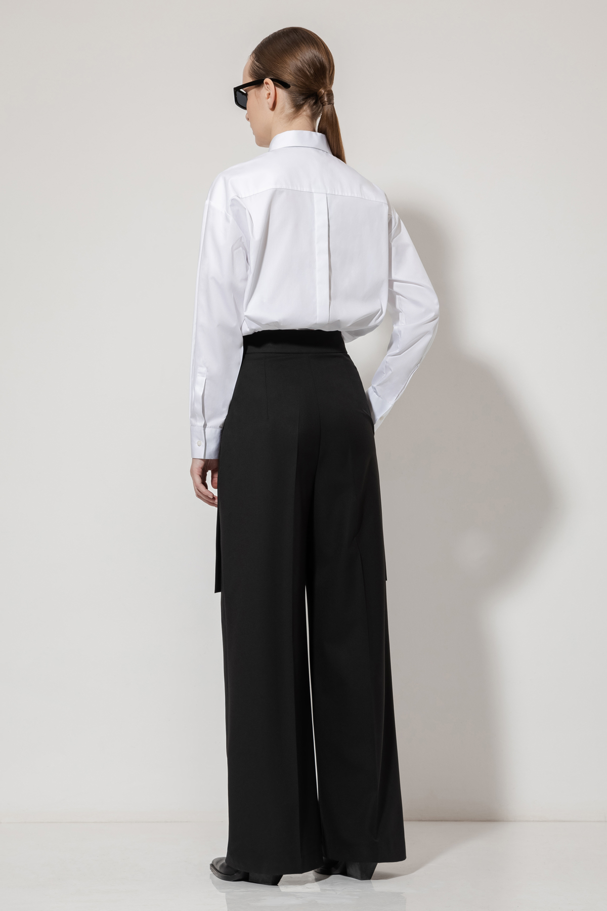 Дизайнерские брюки VASSA&Co, пол female, цвет black, фото №4