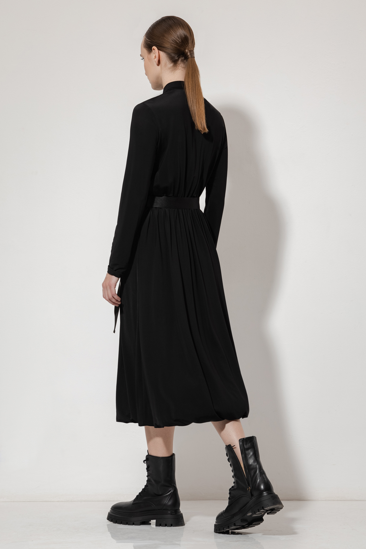 Платье-баллон VASSA&Co, пол женский, цвет черный, фото №5