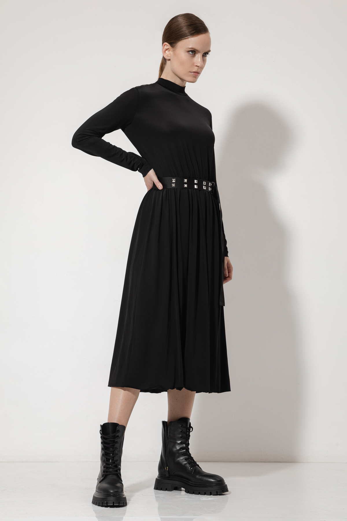 Платье-баллон VASSA&Co, пол женский, цвет черный, фото №4