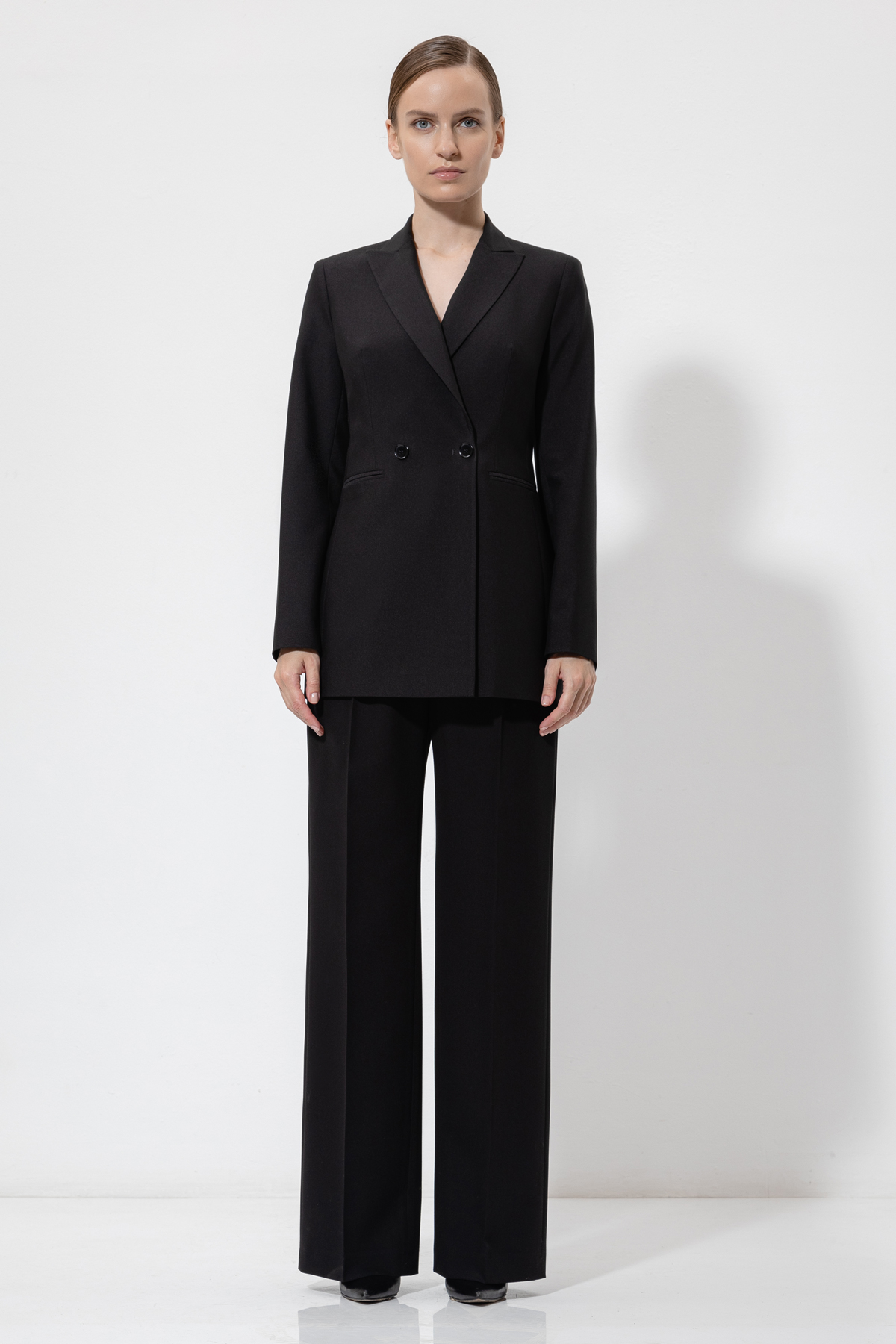 Двубортный жакет VASSA&Co, пол женский, цвет черный, фото №3