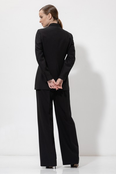 Двубортный жакет VASSA&Co, пол женский, цвет черный, фото №4