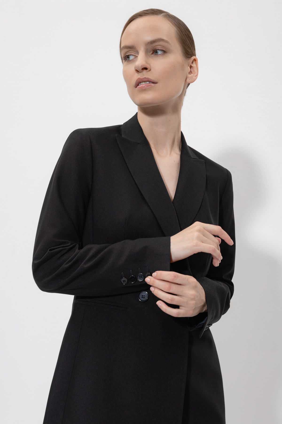 Двубортный жакет VASSA&Co, пол женский, цвет черный, фото №6