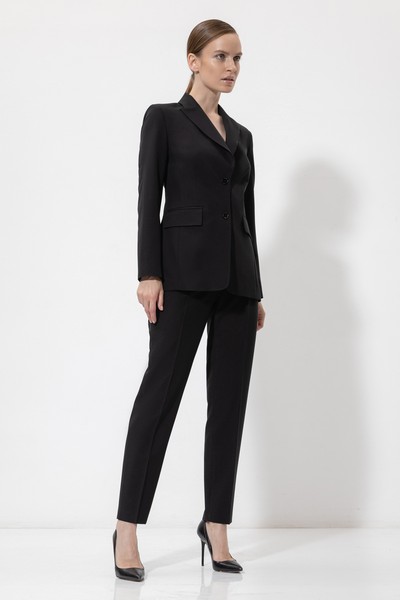 Однобортный жакет VASSA&Co, пол женский, цвет черный, фото №3