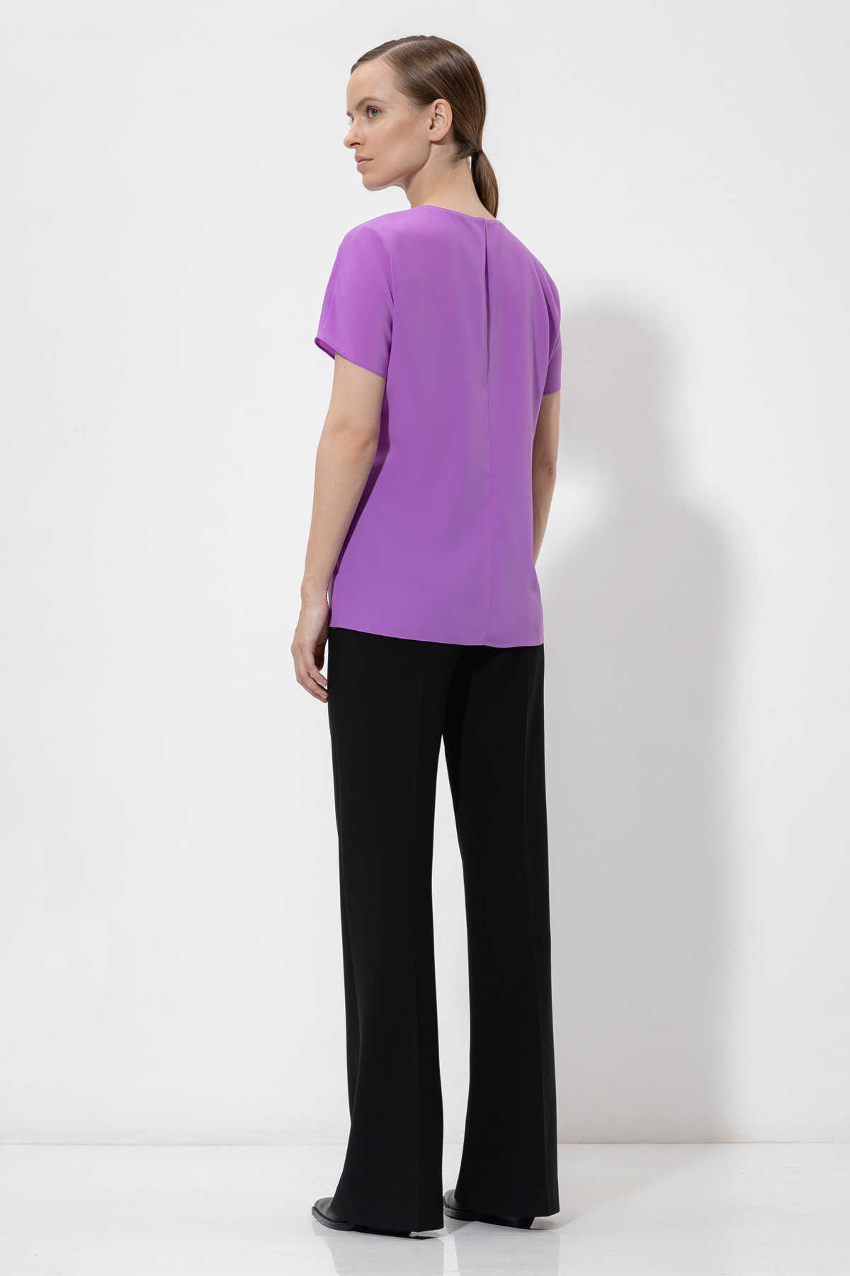 Блузка VASSA&Co, пол женский, цвет фиолетовый, фото №3