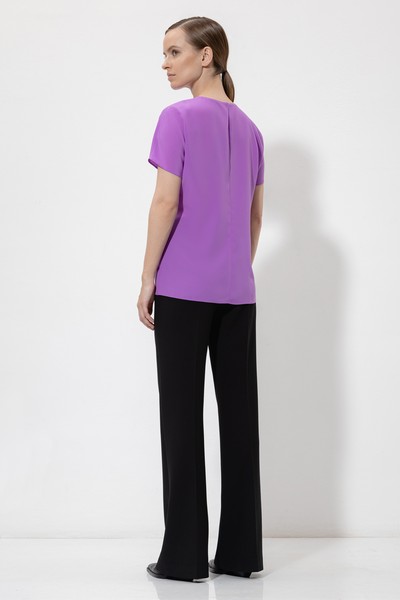 Блузка VASSA&Co, пол женский, цвет фиолетовый, фото №3