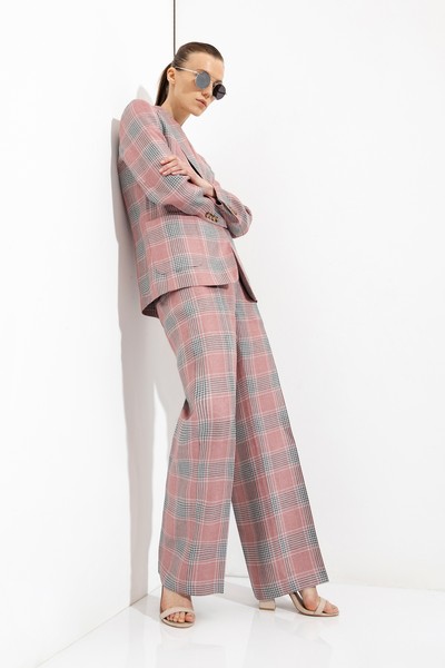 Прямые брюки VASSA&Co, пол женский, цвет розовый, фото №2