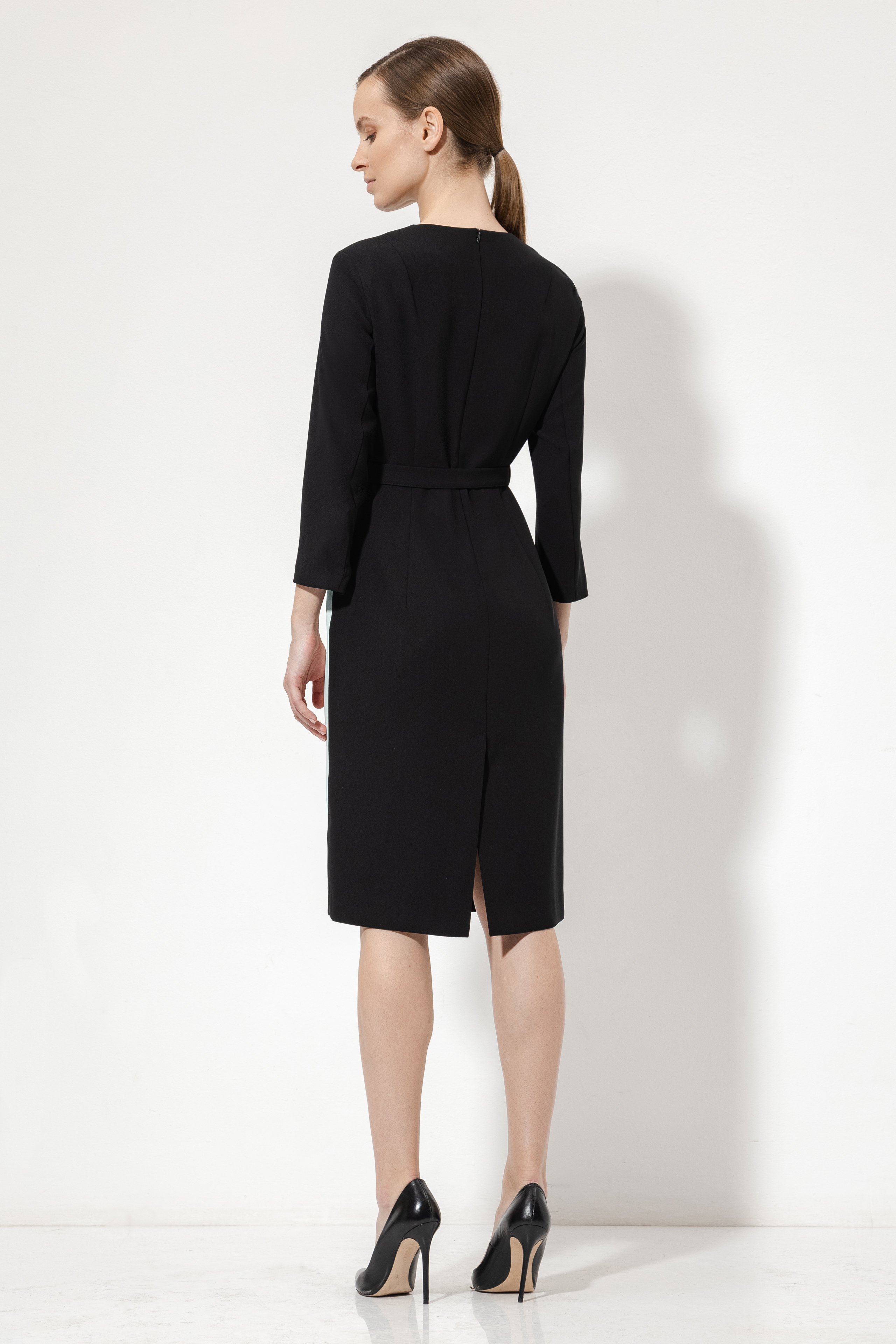 Платье с графичными деталями VASSA&Co, пол женский, цвет голубой, фото №2